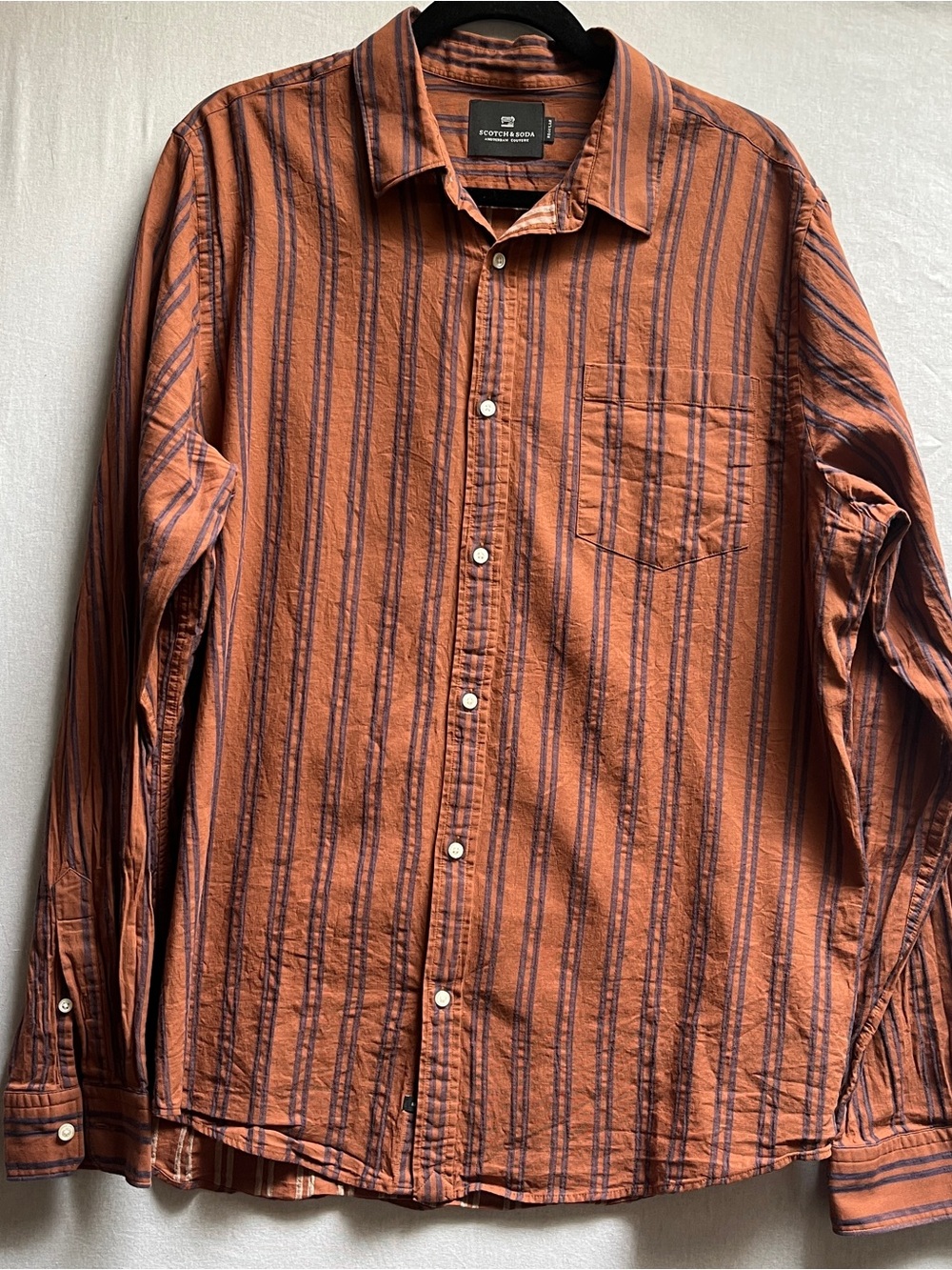 Scotch & Soda Men's Stripe Button-Up Shirt XXL